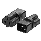 2 Pack NEMA 5/6-15/20R to IEC320 C20 Connector