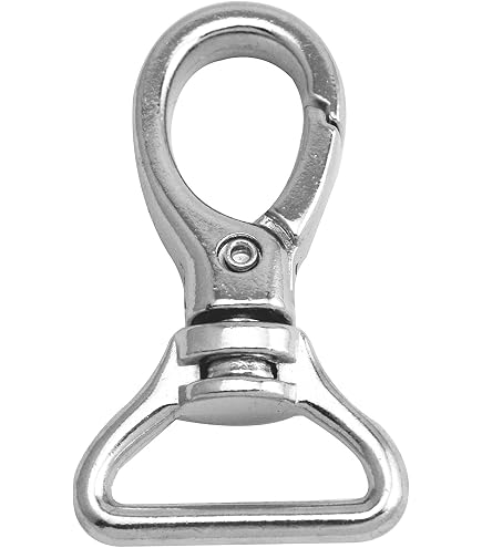 Mousqueton Pivotant Plastique Noir Avec Anneau En D - 55x27mm, Pour Sacs, Laisses, Artisanat - 10