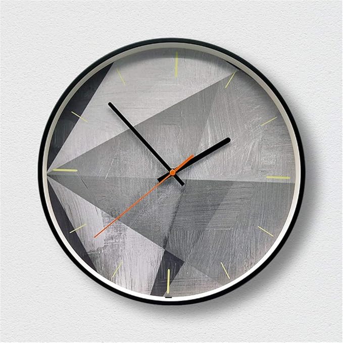 CJXin Indoor Wall Clock, Simple Grey Wall Clock Threedimensional