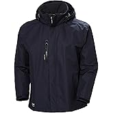 Helly-Hansen Workwear Manchester Waterproof Shell Jackets for Men with High Collar and Detachable Hood, 3 Zippered Pockets