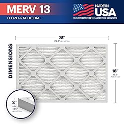 BNX TruFilter 16x25x2 Air Filter MERV 13