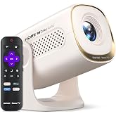 Miroir Roku TV Smart Projector with WiFi and Bluetooth, 150 ANSI, Dolby Audio, 270&deg; Rotatable Stand, Auto Keystone &amp; Zoom &mdash; Portable Mini Outdoor Movie Projector with Roku Streaming Built-in