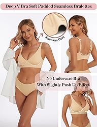 Deep V Bra Low Cut Sexy Push Up Bralettes for Women