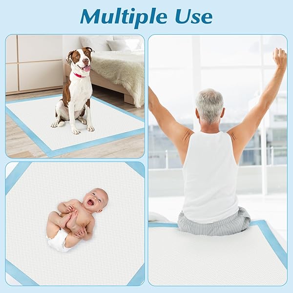 50 COUNT 36″ X 36″ SUPER ABSORBENCY DISPOSABLE UNDERPADS – LEAKPROOF QUICK DRYING PADS FOR BABY, PUPPY & ADULTS, BED PADS, INCONTINENCE & DOG PEE
