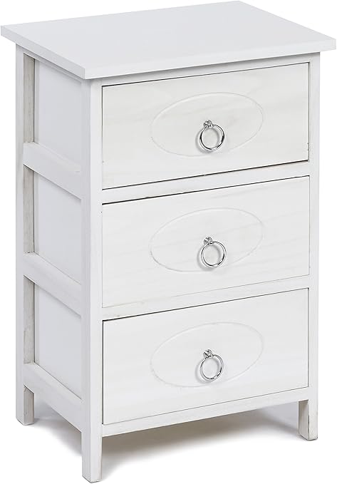 Ts Ideen Landhaus Kommode Nachttisch Flur Ablage Bad Wohnzimmer Kinderzimmer Wc Buro Schrank Regal In Weiss Natur Amazon De Kuche Haushalt