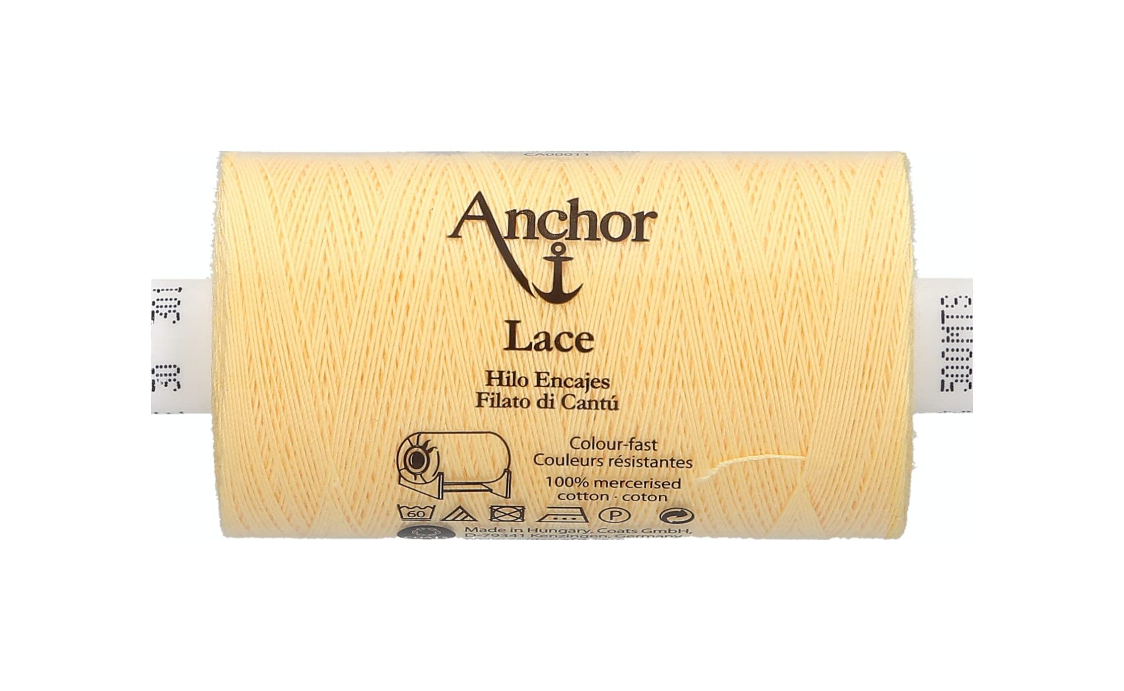 Anchor T194030-00301 Lace-Making Yarn, 100% Cotton, 301, Thickness 30, 500 m, 39 g