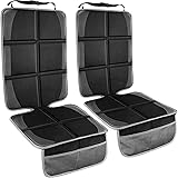 Car Seat Protector,(2 Pack) Large Auto Car Seat Protectors for Child Baby Car Seat,Thick Safety Padding Carseat Kick Mat with
