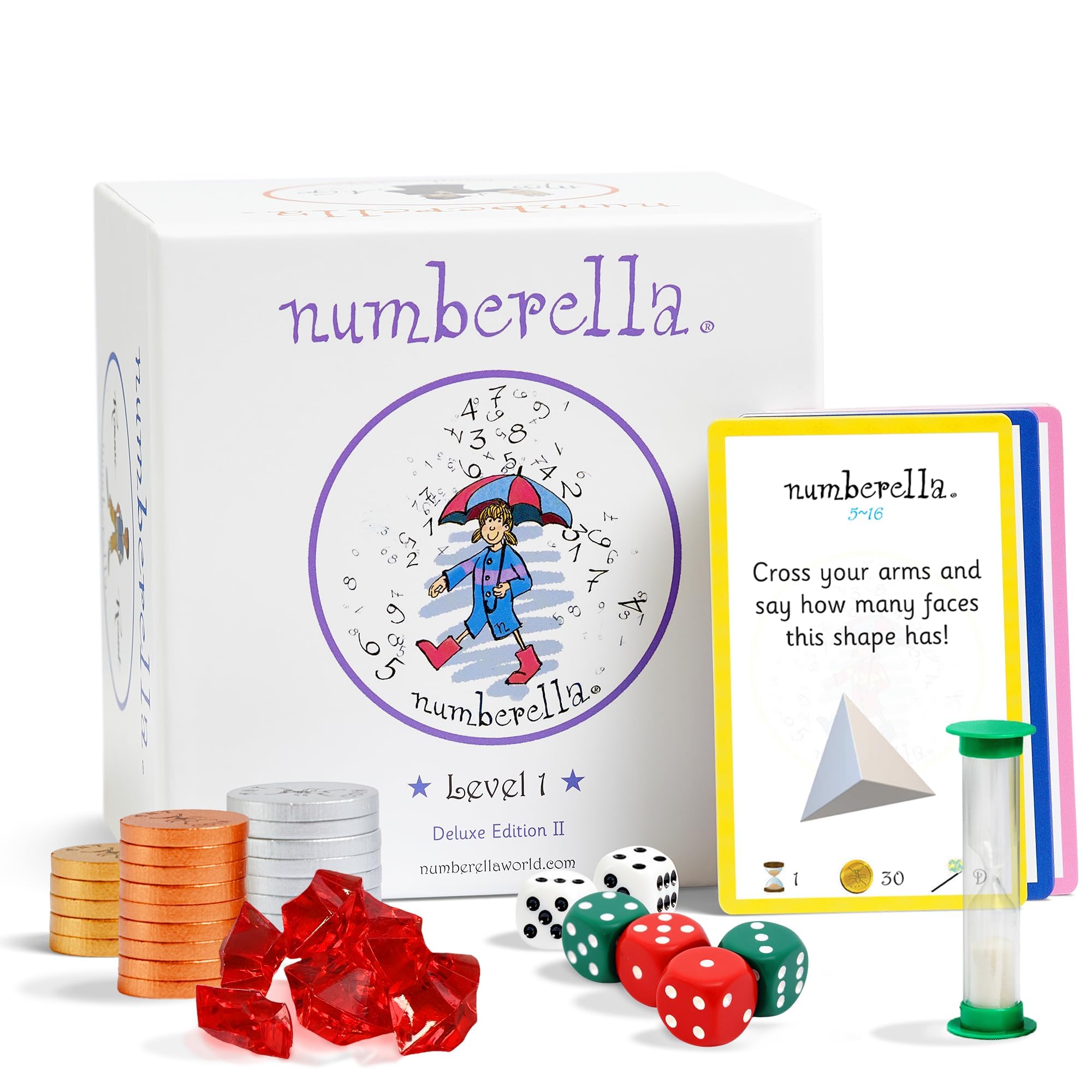 Numberella Deluxe Level 1 for Kids Ages 7–10 & KS1 Years 3–6 | School Break Maths Booster – Turns I Hate Maths into Maths Boss! | Data-Proven STEM Game | 2–5 Players | Level Up Now!