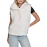 Champion womens Faux Fur Stand Collar Vest