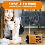 Mesqool Wind Up Radio Hand Crank Solar AM FM 5000mAh USB Charger view 6