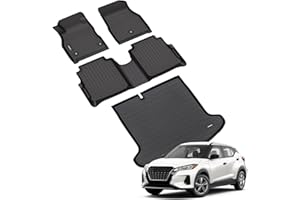 ANBINGO®-Floor Mats & Cargo Liner for Nissan Kicks 2018-2024 All Weather Protection TPE Anti-Slip Car Full Set Floor Liners Custom 2024 Kicks Mats Accessories