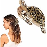 Brown Sea Turtle Hair Clip Novelty Acetate Hair Claw Clip Large Aquatic Animal Cute Barretttes Fashion Non-slip Headdress Elegant Sea Turtle Hair Accessories Novelty Hairpin Decoration for Women Girls