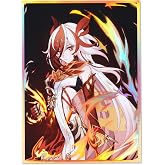 60ct 67x92mm Holographic Flashing (Fenghuang of Vicissitude) Top Loading Trading Card Sleeves Deck Protector for MTG/TCG/PTCG Art Anime Printing Card Sleeves Protectors (02)