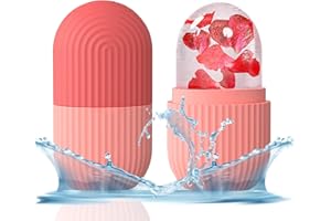 KOGITI Ice Mold for Face, Ice Roller for Face & Eye, Beauty Facial Ice Rollers Ice Holder Mold Face Puffiness Relief Massage Skin Care Tools, Ice Facial Cube (Pink)