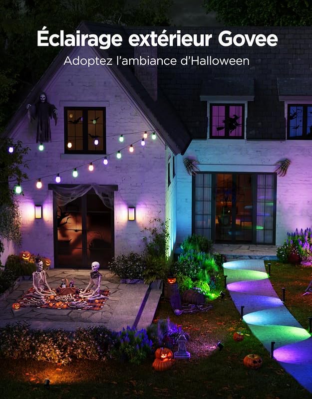 Applique Murale Extérieur RGBIC, 1500lm LED Applique, IP65, lot de 2