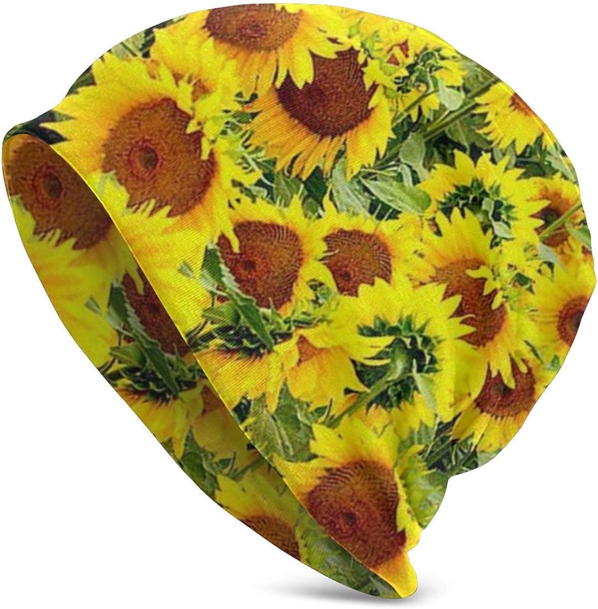 Sunflowers Printed Beanie Hats Knit Hats Caps for Men and Women Skull