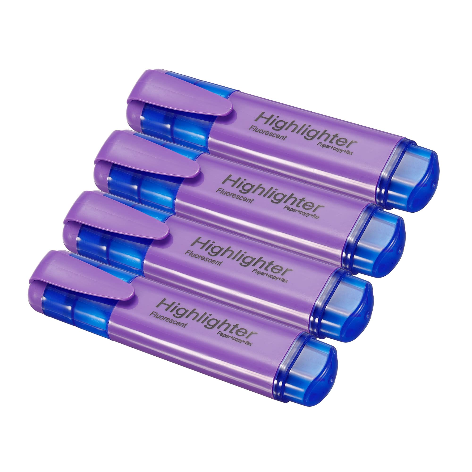 PATIKIL Highlighter Pen, 4 Pack Water Based Broad Tip Writing Marker Pens for Office Home Daily Use, Purple