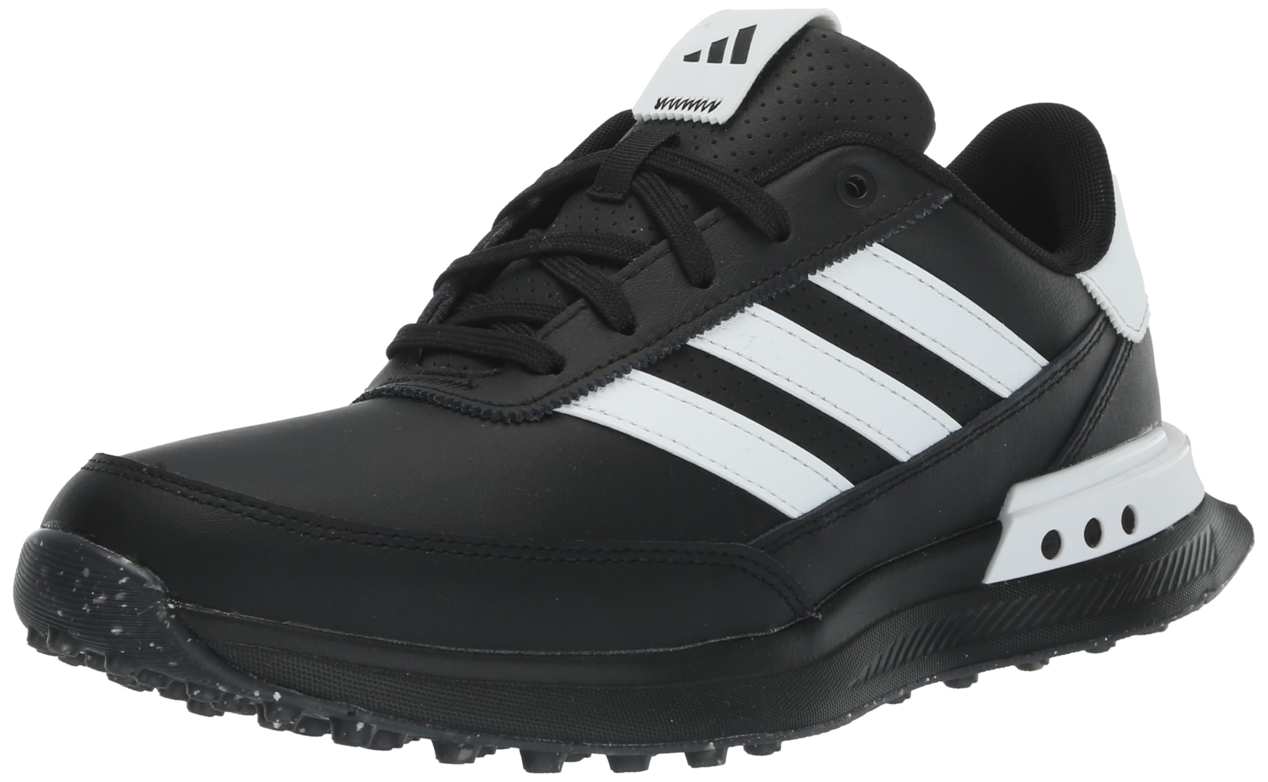 adidas Men’s S2G Spikeless Leather 24 Golf Shoes, Core Black/Footwear White/Iron Metallic, 11