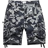 FOURSTEEDS Women's Cotton Loose Fit Zipper Multi-Pockets Twill Bermuda Drawstring Women Cargo Shorts