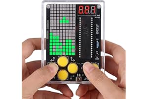 7-in-1 Game Soldering Practice Project Kit, PEMENOL DIY Retro Handheld Game Console with Adjustable Difficulty Levels and Pause Feature, Ideal for STEM Education College High School