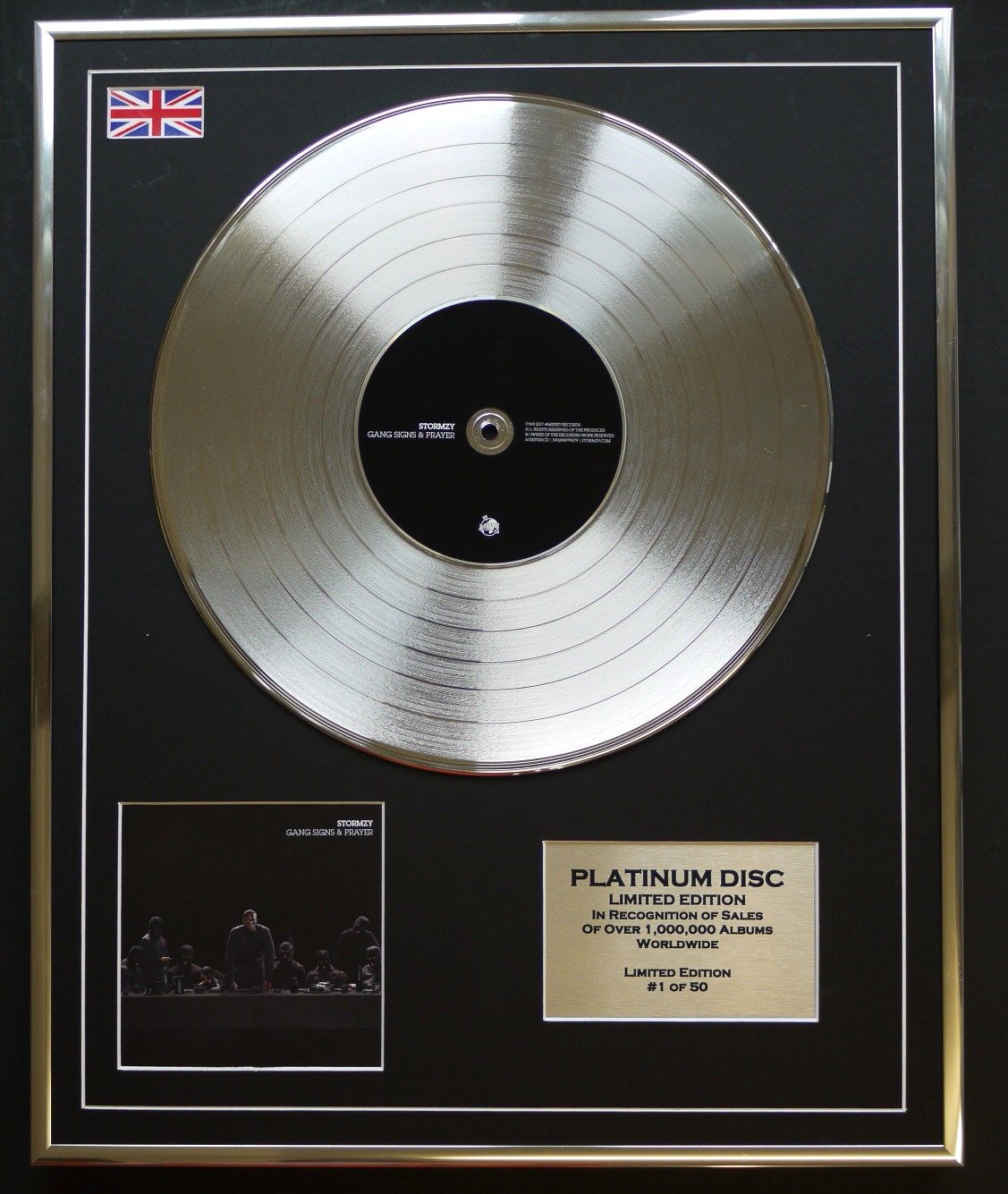 STORMZY/LTD EDITION CD PLATINUM DISC/GANG SIGNS & PRAYER