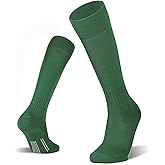 FITRELL 2/3 Pack Soccer Socks Baseball Softball For Youth Kids Boys Girls, Over-The-Calf Football Socks for Adult Men Women