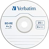 Verbatim 43615 BD-RE 25GB 2X Blu-ray Rewritable Discs - 5 Pack Jewel Case view 2
