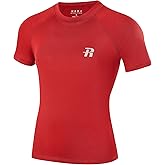 Runhit Boys Compression Shirt Short Sleeve Youth Basketball Undershirt Kids Quick Dry Athletic Base Layer T-Shirt