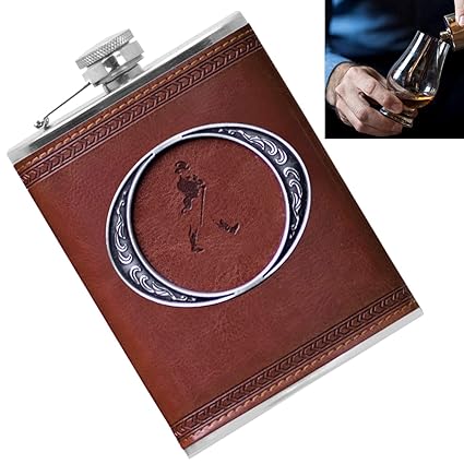 SJ 08oz 240ml Pocket Hip Flask Bottle Liquor Drink Ware Stainless Steel -118 B