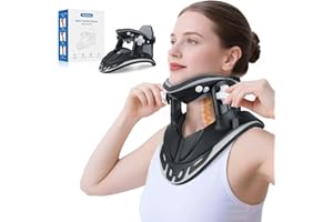 HOLNIVA Neck Stretcher Cervical Traction, Adjustable Cervical Neck Traction Device, Neck Braces for Neck Pain and Support with 3 Power Traction for Home Use - FSA Eligible/HSA Eligible