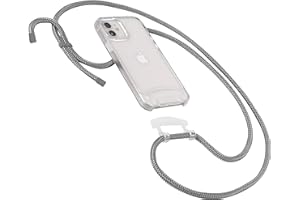HoldingIT Clear Crossbody Phone Case for iPhone 14 Pro Max with Detachable Lanyard, 2-in-1 Crossbody iPhone Cover with Drop Protection, Adjustable Rope