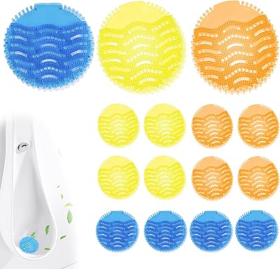 DALAETUS Urinal Mats Screen Deodorizer 15 Count Scented Splash Free 3 Scents