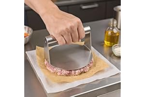 Circular Patty Maker and Bread Press Tool for Homemade Meals, Manual Burger and Sandwich Press Kitchen Gadget