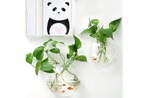 ACJRYO Wall Fish Tank Hanging Wall Fish Bowl 2pcs Acrylic Clear Wall Mounted Fish Bowl Betta Tank Aquarium for Home Wall Decor Plants