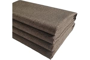 TinaKim Upholstery Fabric for Chair, Faux Linen Type Cloth Material, Sofa Couth Repair (Coffee 10, 1 Yard (57x 36 inch))
