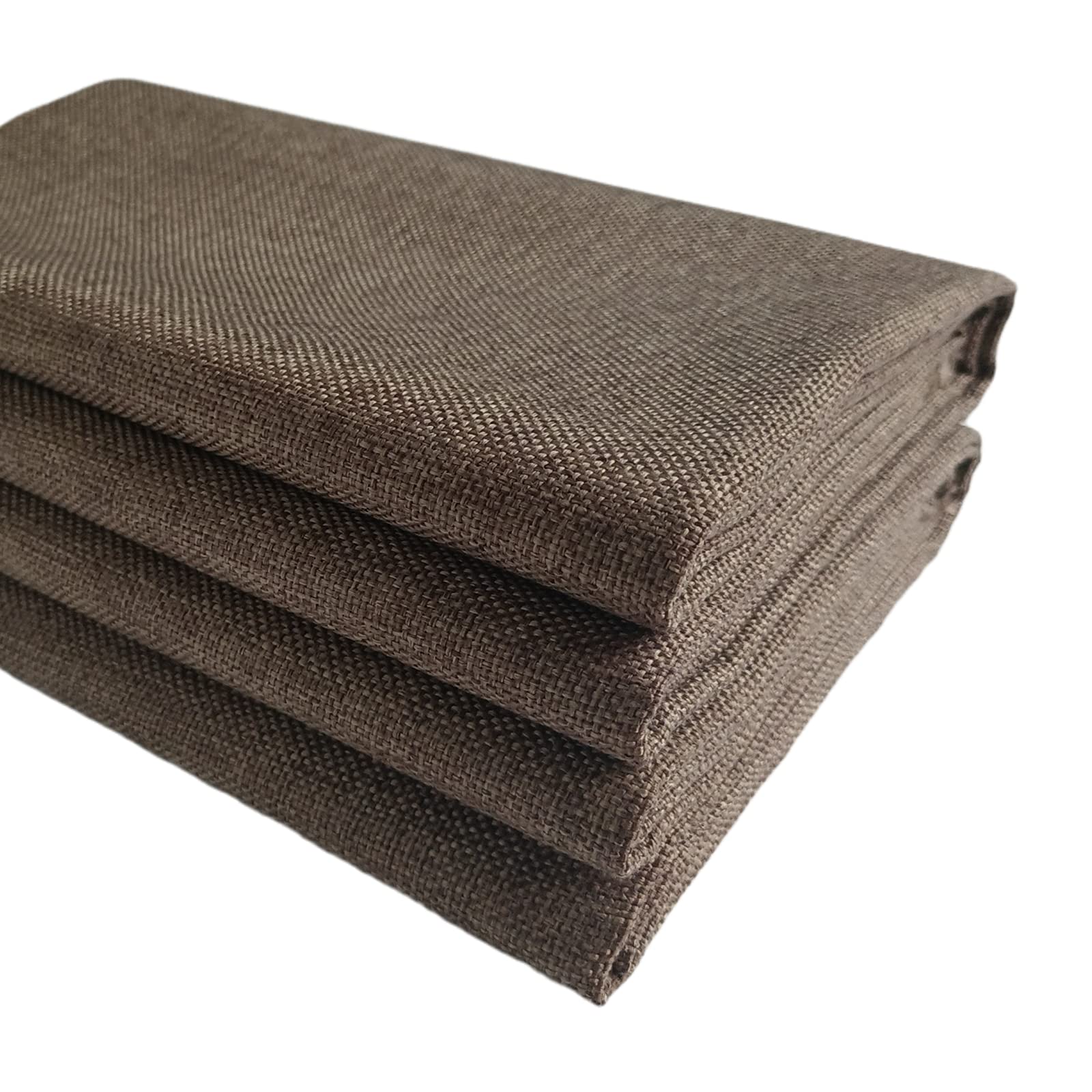 TinaKim Upholstery Fabric for Chair, Faux Linen Type Cloth Material, Sofa Couch Repair (Coffee 10, 1 Yard (57x 36 inch)) โ image 1