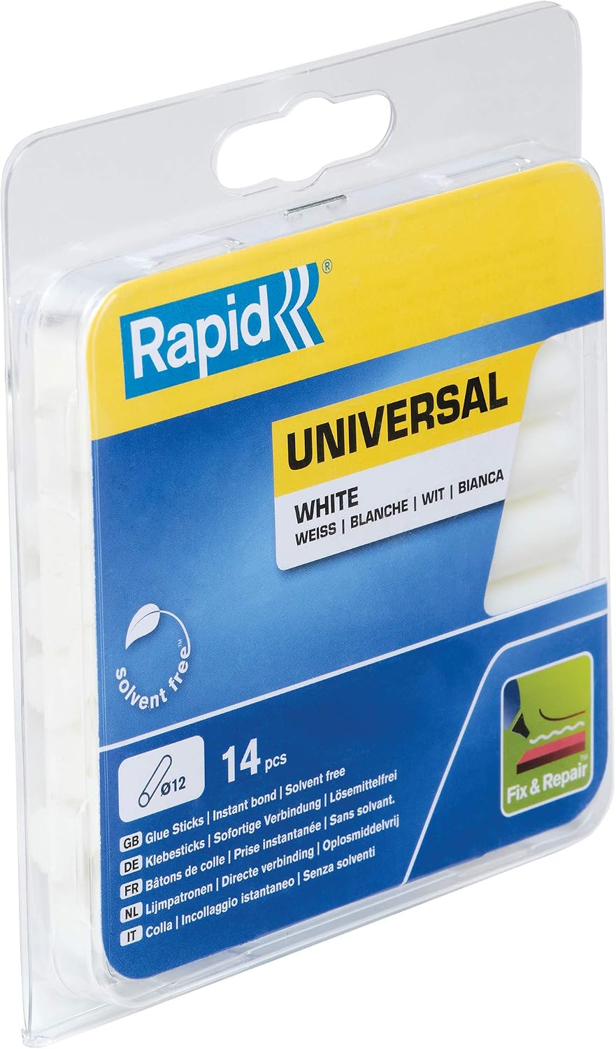 Rapid Multi-Purpose White Hot Glue Sticks, Diameter: 12 mm, Length: 94 mm, 125 g, 40107355, 14 Sticks - 94mm - Image 5