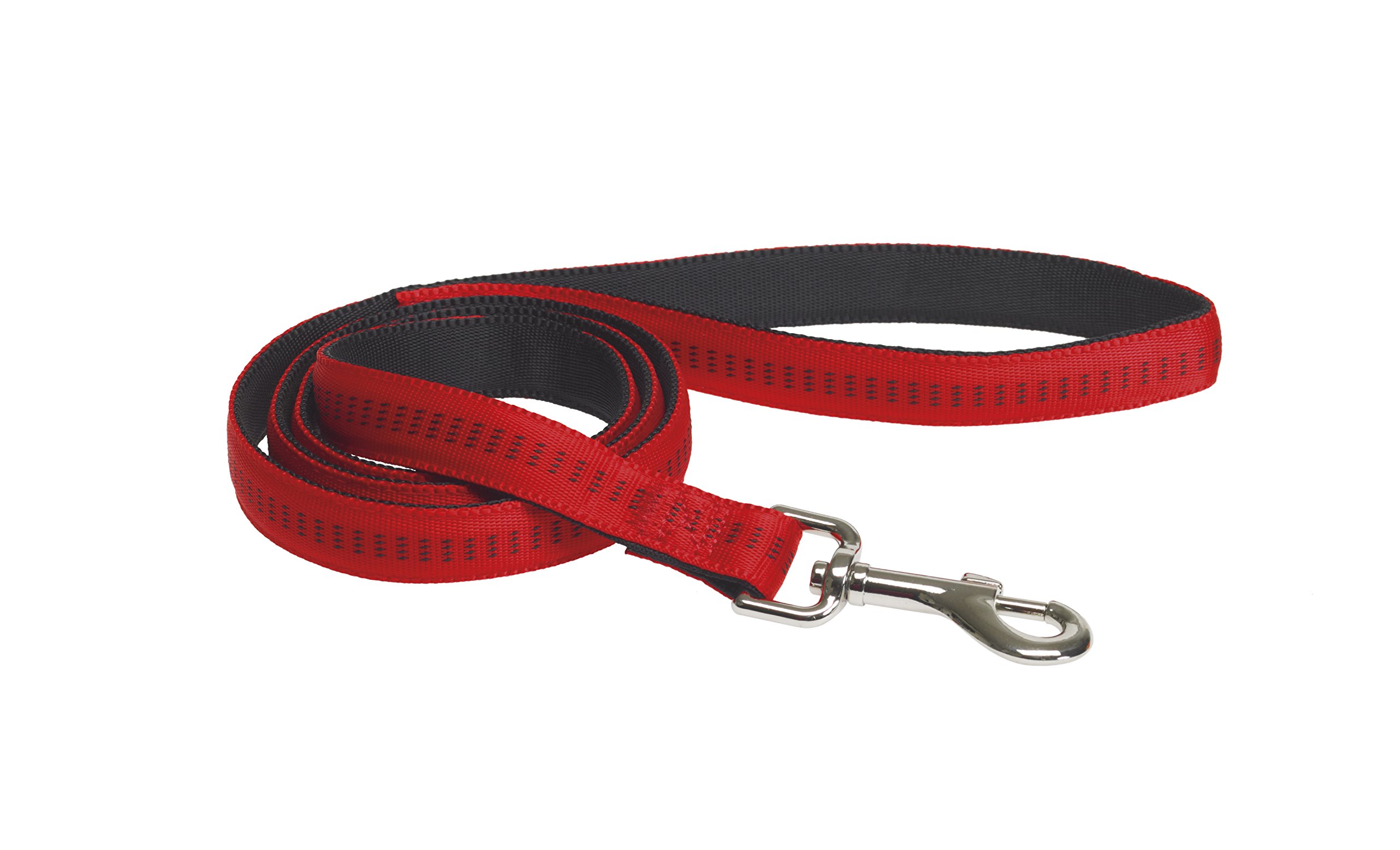 Chapuis Sellerie Tubular Padded Nylon Dog Leash Red Width 15 mm Length 120 cm Size S