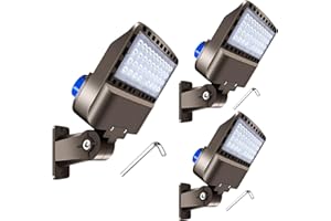 BIRITALO 150W LED Parking Lot Light Allen Wrench 21000Lm Dusk to Dawn FloodLights Outdoor Wall Mount Exterior Lamp 5500K 100-277V IP65 Waterproof Shoebox Barn Lighting for Yard,Street 3 Pack