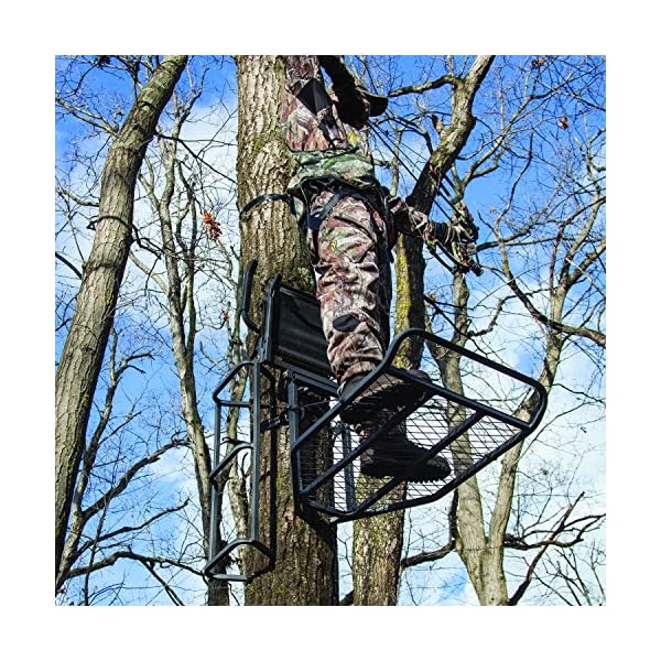 Rivers Edge RE556 Big Foot TearTuff XL Liege, Hebel-Hänger Baumständer mit TearTuff aufklappbarem Netzsitz, übergroße 95… – Bild 5