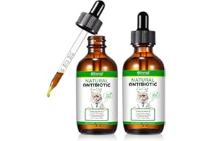 ALIVO Natural Antibiotics for Cats, Cat Antibiotic Helps Immune System, Cat Antibiotic Supports Allergy Relief, Pet Health Supplies Cats Multivitamin, Cats UTI Antibiotic, Chicken Flavour - 4 Fl Oz / 2 Pack