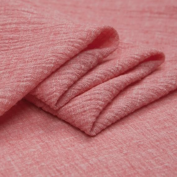 Generic Solid Colors Natural Pure Cotton Crinkle Fabric for