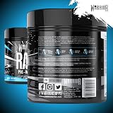 Warrior Rage Pre Workout Powder 392g 45 Servings Blue Raz 300mg Caffeine view 6