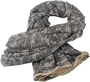 HYOUT Tactical Military Neck Scarves Woodland Camo Scarf Sniper Veil Desert Shemagh for Wargame Outdoor Sports