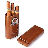 Cigar WSKY Portable moisturizer Cigar Case 3 Sticks, Imported Cedar Wood Lined C