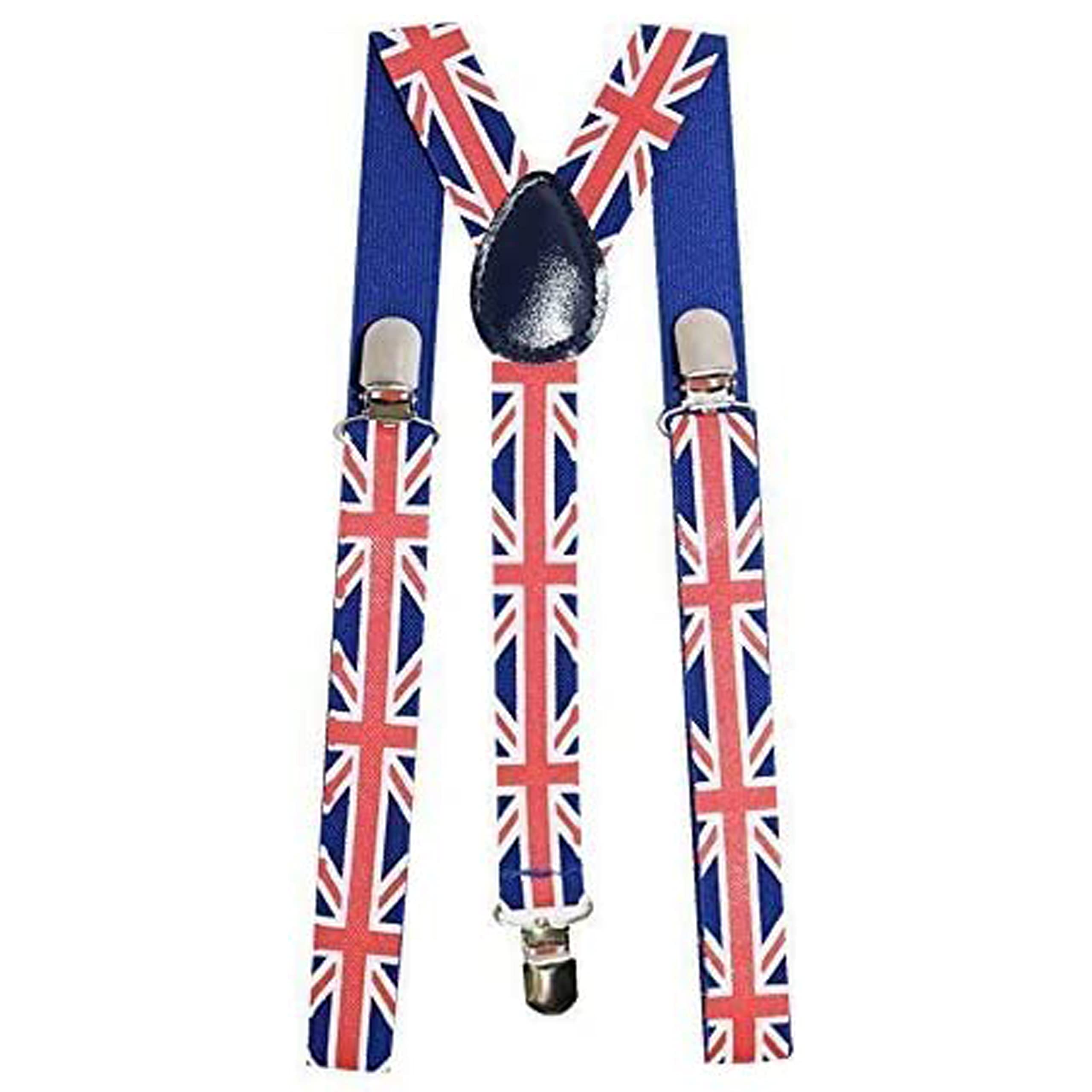 Robelli Union Jack Party Supplies - (Flags/Bunting/Accessories) (Union Jack Braces, Multi)