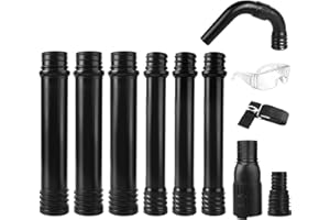 Zipcase Gutter Cleaning Kit - 9.25 ft Safe, with 360° Adjustable Nozzle, Ground-Level Leaf Blower Gutter Attachment Compatible with EGO 530CFM / 580CFM / 575CFM / 650CFM/ 615CFM/LBX6000 Leaf Blowers