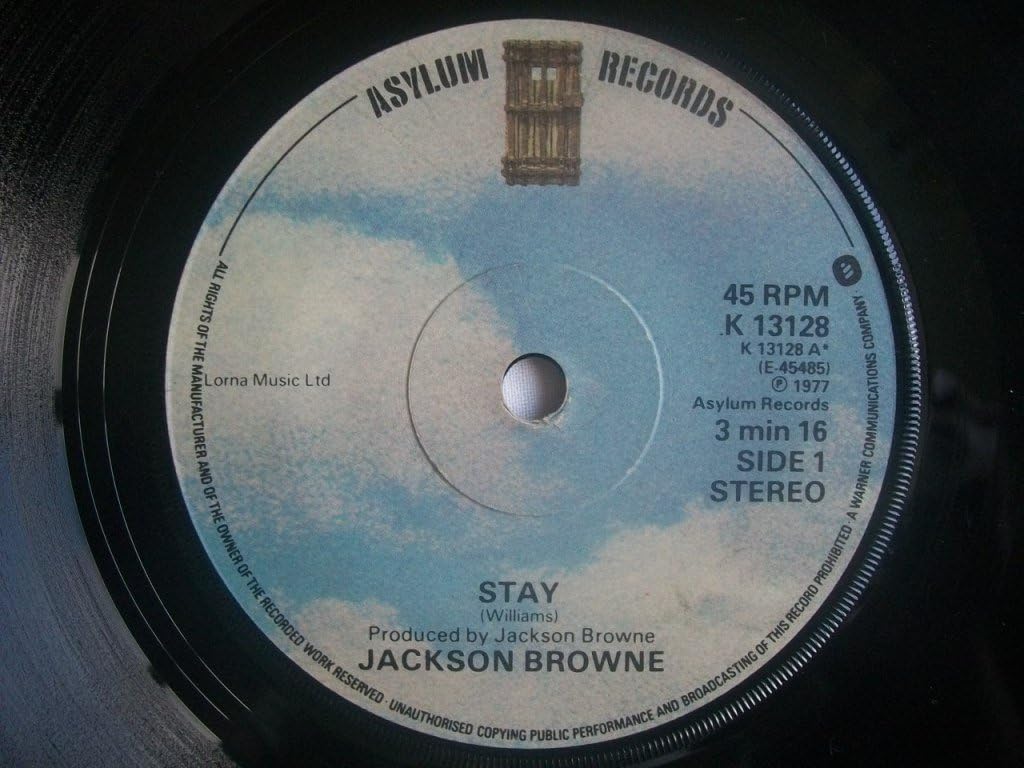 JACKSON BROWNE Stay UK 7" 45 Amazon.co.uk