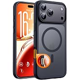 TOCOL for iPhone 18 Pro Max Case, Compatible with MagSafe, Black | Camera Control Cover, Built-in Magnets, Full Camera &amp; Military-Grade Protection Anti-Slip Slim Translucent Matte Phone Case