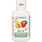 Go Healthy Kids Liquid Multivitamin | Immune Support | Kid Liquid Multivitamins | High Absorption | Vegan Vitamins | Kids Vitamins Multivitamin | Peach Mango - 30-60 Servings
